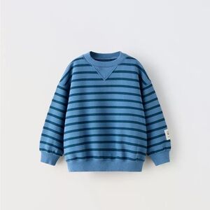 Blue Striped Kids Sweatshirt